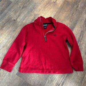 3/$20 Chaps Red Quarter-Zip Pullover